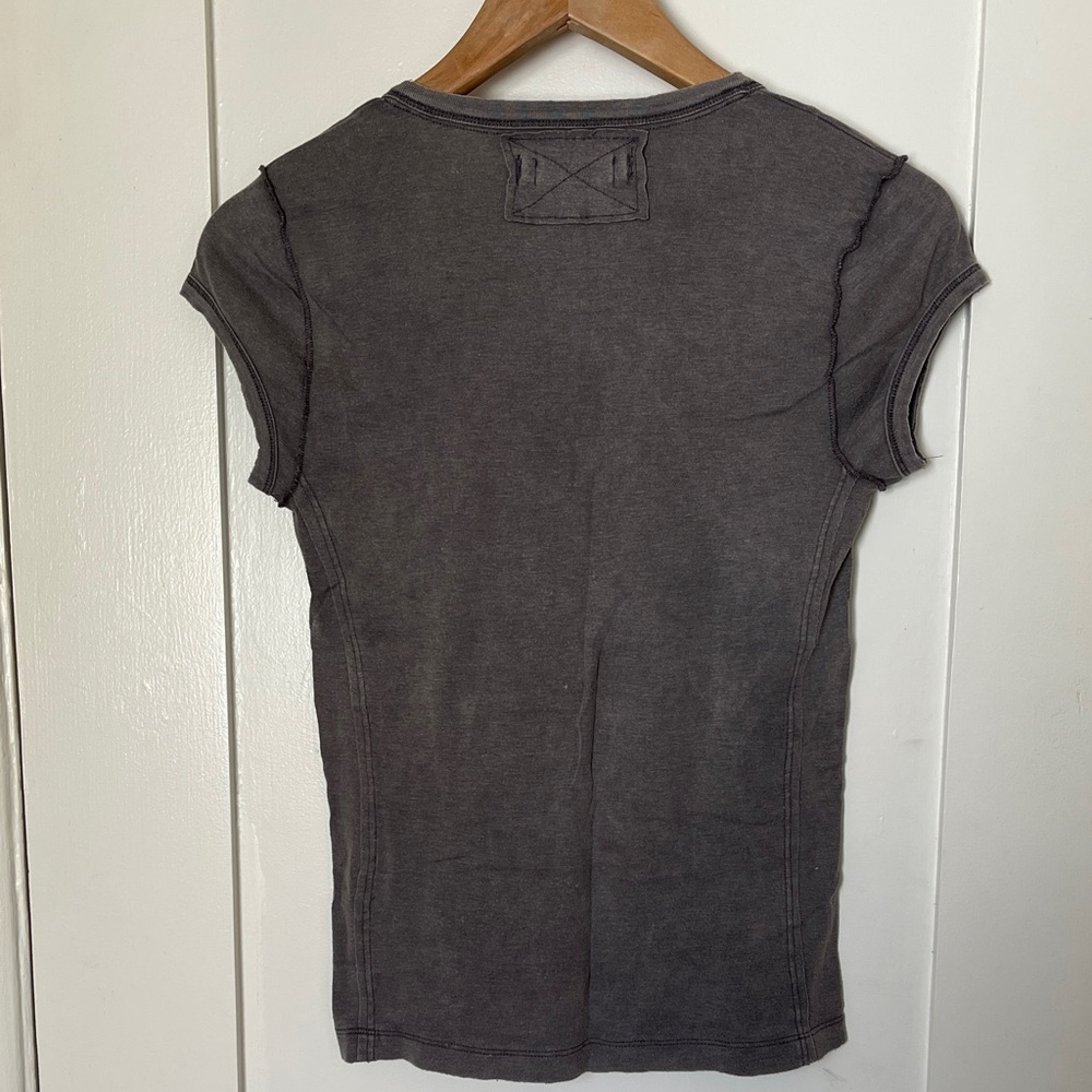We The Free Slate Gray V-Neck Tee - Picture 6 of 7